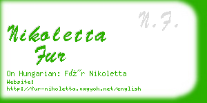 nikoletta fur business card